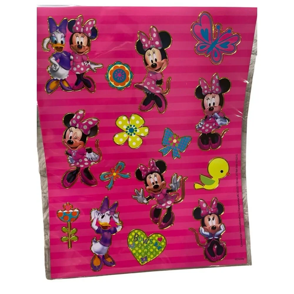 Disney Minnie Mickey Mouse Clubhouse Stickers Journal Party Favor Lot 3 New